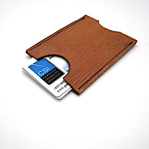 leather wallet, minimalist wallet, card wallet, card holder, card case image 6