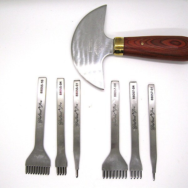 Leather Round Knife Etsy