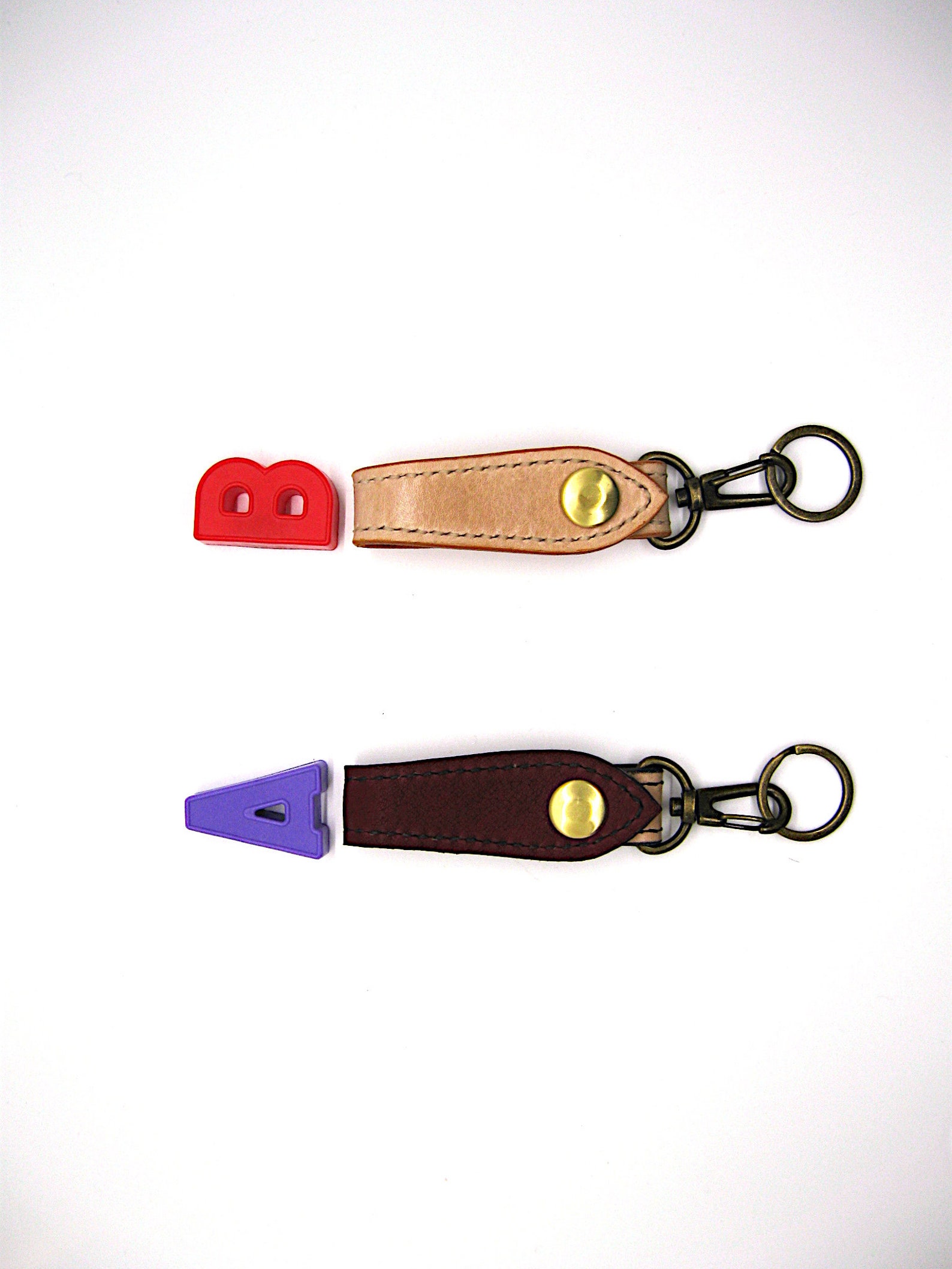 Belt Loop keychain Lined and Stitched Leather Keychain Etsy
