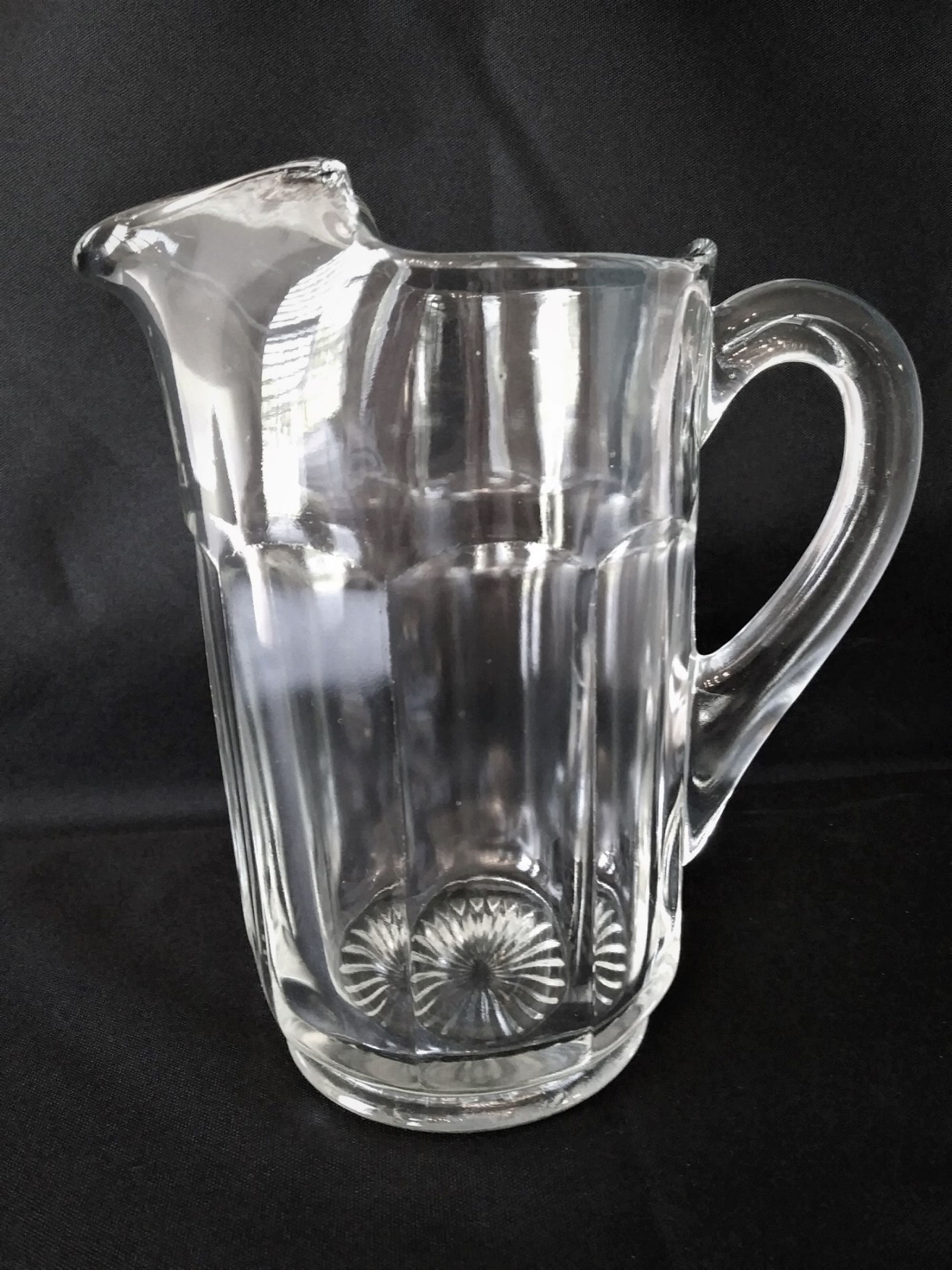 Vintage Heavy Glass Tea / Water Pitcher No Chips / Cracks Etsy