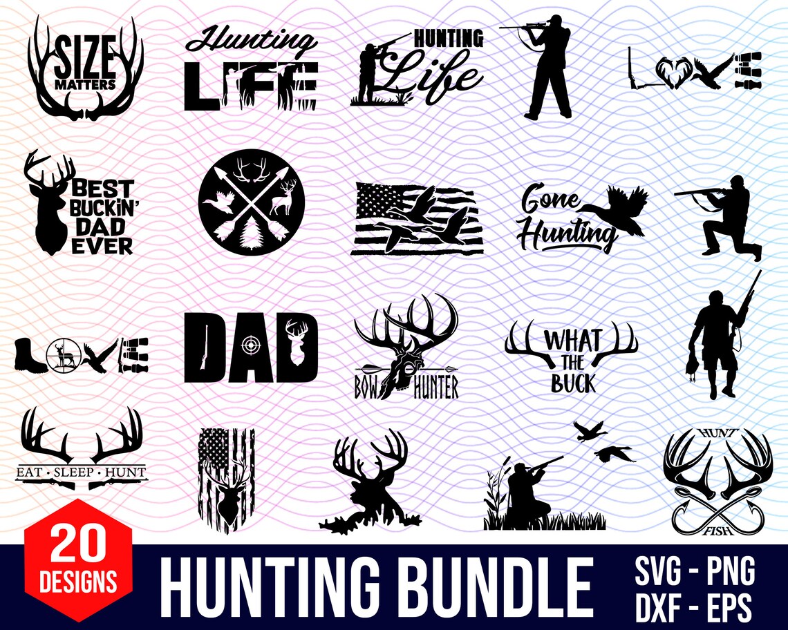 Download Hunting SVG Bundle 20 Hunting Designs svg Hunter svg | Etsy