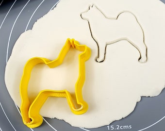 Norwegian Elkhound Cookie Cutter - Fondant Cutter Outline