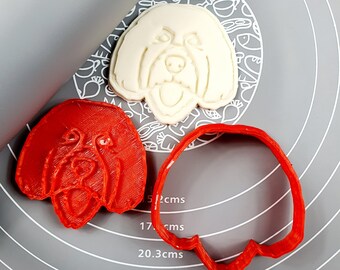 Portuguese Water Dog Cookie Cutter - Fondant Cutter Outline - Cookie Cutter + Stamp