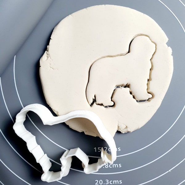 Bearded Collie Cookie Cutter - Fondant Cutter Outline