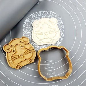Guinea Pig Face Cookie Cutter - Fondant Cutter Outline - Cookie Cutter + Stamp