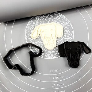 Great Dane Floppy Cookie Cutter - Fondant Cutter Outline - Cookie Cutter + Stamp