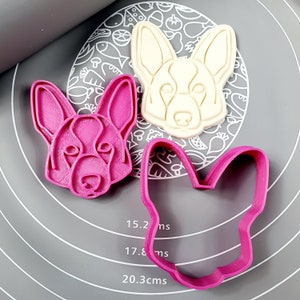 Cardigan Welsh Corgi Dog Face Cookie Cutter - Cookie Cutter Fondant - Cookie Cutter + Stamp