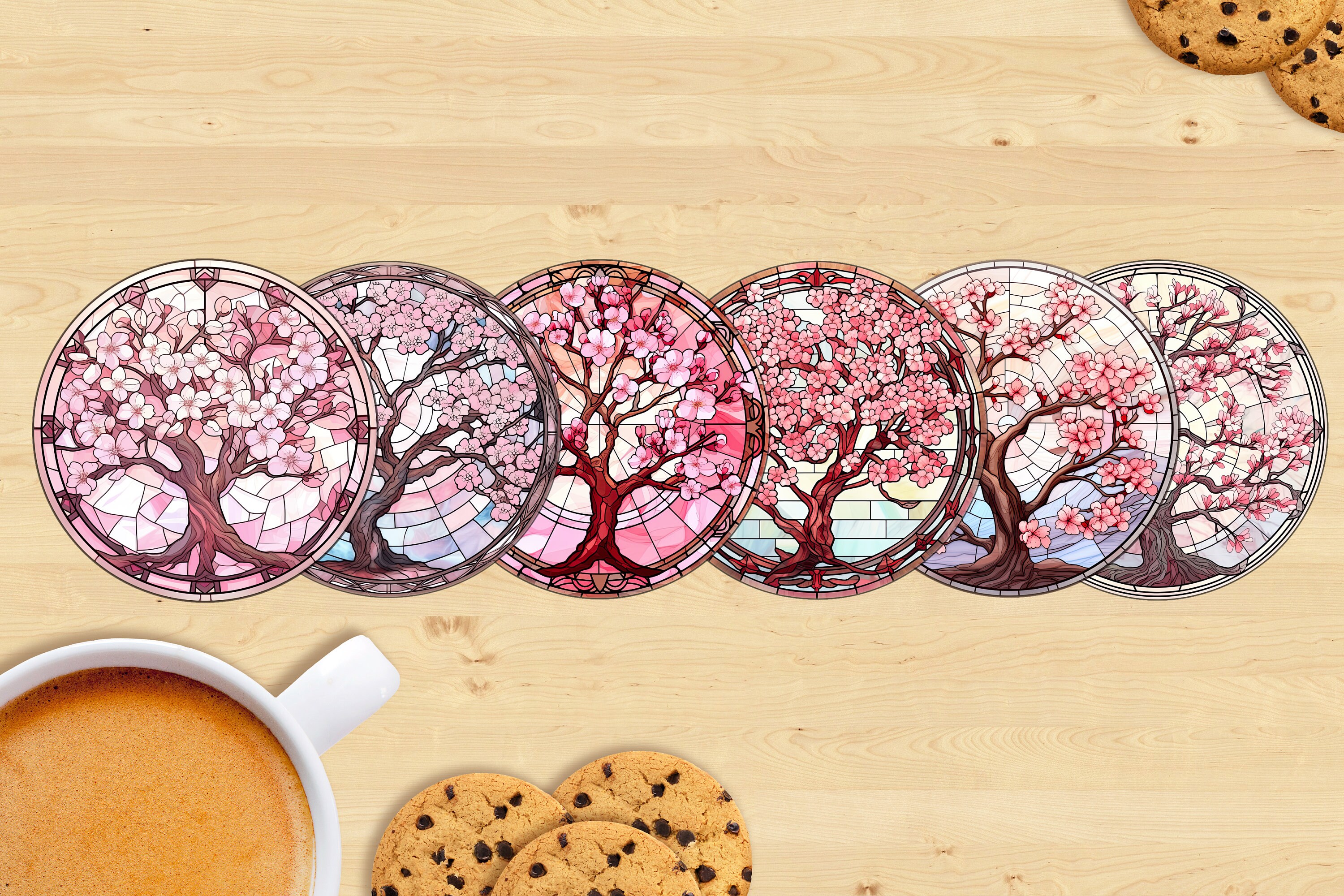 Sakura Tea Tray Coaster Silicone Mold-sakura Coaster Mold-flower Shape Coaster  Mold-large Coaster Resin Mold-epoxy Resin Art Mold 