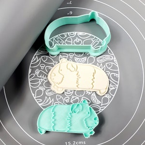 Guinea Pig Cookie Cutter - Fondant Cutter Outline - Cookie Cutter + Stamp #1