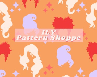 Magical Character Seamless File, Witch Sisters Fabric, Kids Fabric, Magical Friends, Childrens Fabric,Halloween Seamless File, Character