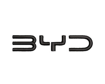 Archivo de bordado BYD / Bordado de coches BYD / Coches emblema / Coches de archivos de bordado / Logotipo BYD / Logotipo Build Your Dreams