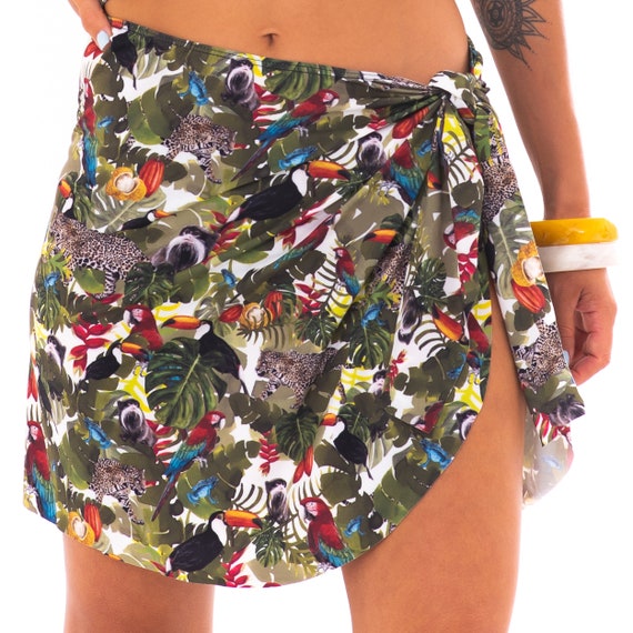 Brazilian Cover Up Skirt Amazonian Printed Etsy