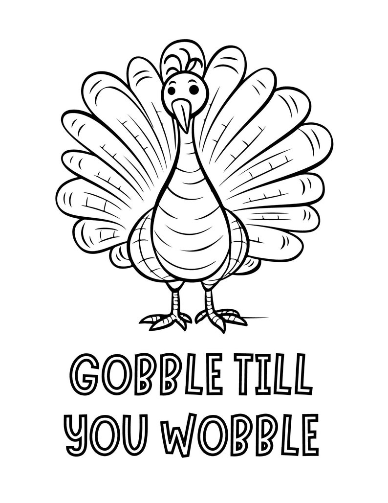 Thanksgiving Coloring Pages Set of 5 Coloring Pages for Kids ...
