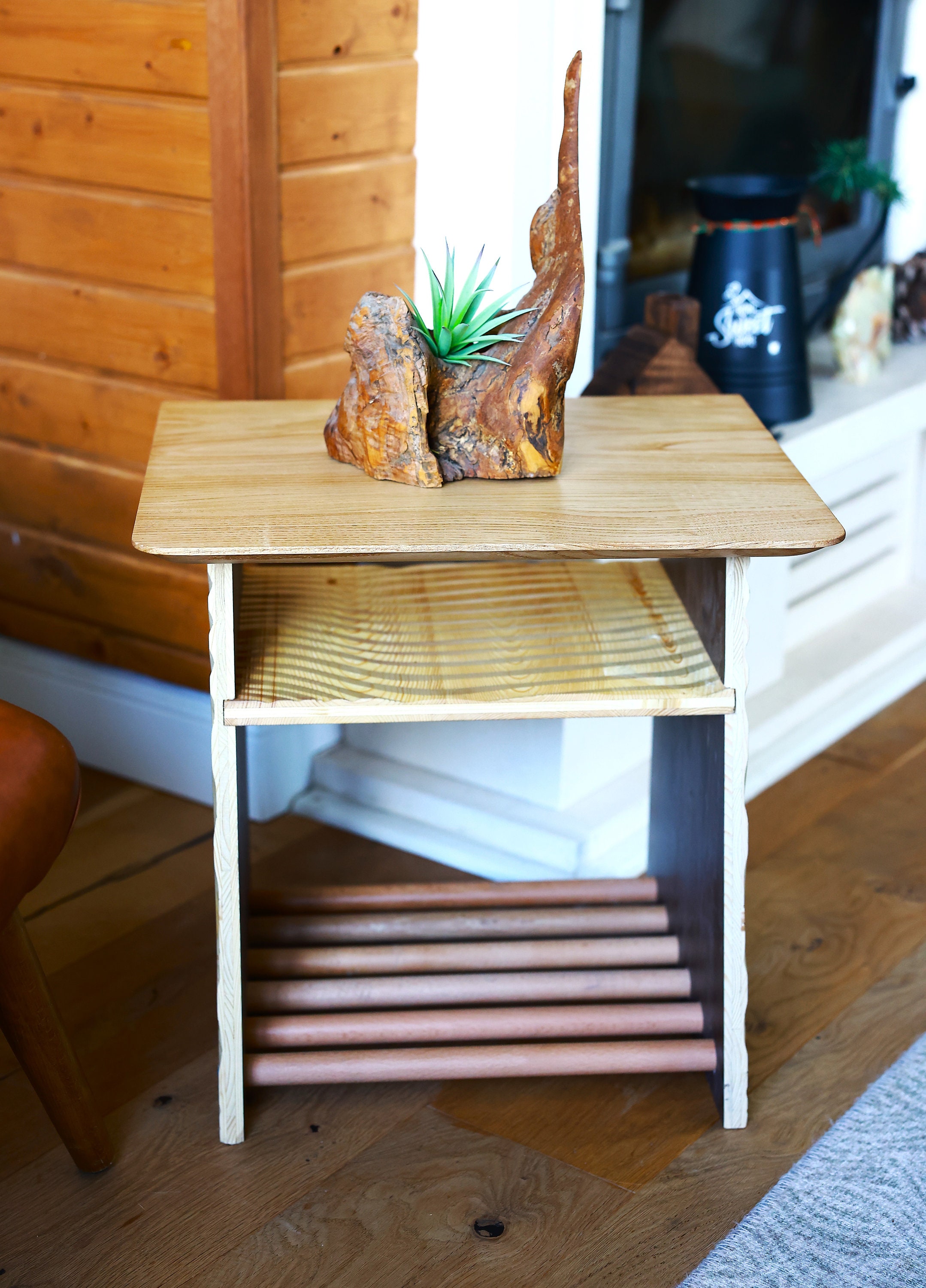 Wooden Portable Bedside Table Wooden Nightstand Modern Bedside Table Etsy