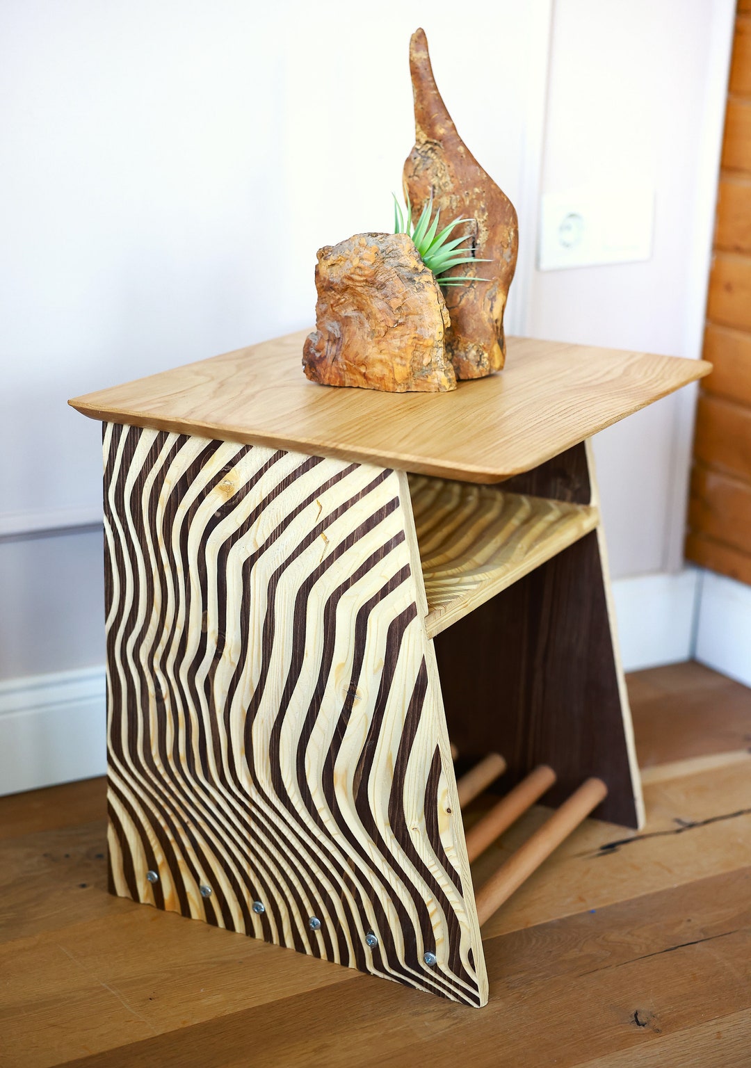 Wooden Portable Bedside Table Wooden Nightstand Modern Bedside Table Etsy