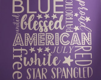 America, Forth of July, Flag,  Reusable Silkscreen Stencils, Transfer
