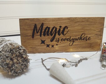 Magic Wood Altar Decoration, Altar, wood decor, magic, wiccan