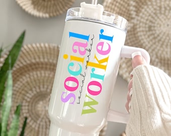 Personalized Social Worker Tumbler: 40oz Appreciation Gift