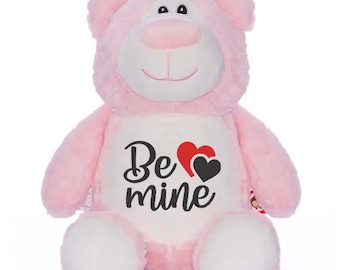 Embroidered 'Be Mine' Plush – Valentine's Day Stuffed Animal Keepsake