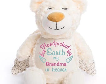Personalized Memorial Stuffed Animal ~ Guardian Angel ~ Sent From Heaven ~ Sympathy Gift