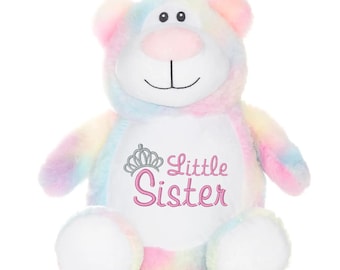 Personalized Sibling Stuffed Animals ~ New Sister ~ Brother Gifts ~ New Baby ~ Shower