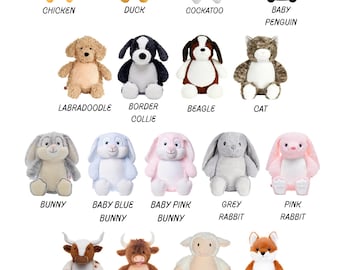 Personalized Birth Stat Stuffed Animals ~ Keepsake Gift ~ Baby Girl ~ Baby Boy