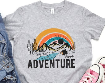 Camiseta de aventura, Camiseta de aventura, Camiseta de vacaciones familiares, Camisetas de camping, Camiseta de montaña, Camisetas de excursionista, Camiseta para amantes de la naturaleza, Regalo de camping