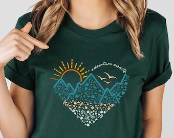 Adventure Awaits T-shirt, Family Trip Tees, Camping Shirt, The Great Outdoors Shirt, Wanderlust Explore More Shirt, Unisex Mother's Day Gift