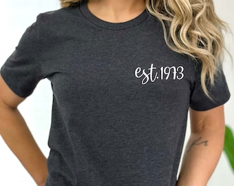 Custom 50th Birthday Shirt, Hello 50 TShirt, Fifty Years Old Gift, Hello Fifty Shirt, 50 Years Old Shirt, Birthday Shirt, 50th Birthday Gift