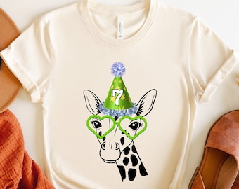 Giraffe Birthday Shirt, Birthday Girl Shirt, Birthday boy shirt, Toddler birthday shirt, Unisex kid shirts, Giraffe party tee, Zoo party tee