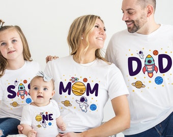 Astronaut Birthday Shirt, Matching Birthday Shirts,  Family Astronaut Shirts, Family Rocket Shirt, Rocket Birthday Tee, Birthday Space Tee