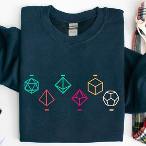 DnD Dice Sweatshirt, Dungeons And Dragons Sweatshirt,  RPG Gift, Geeky Sweater, Unisex Hoodie, DND Player T Shirt