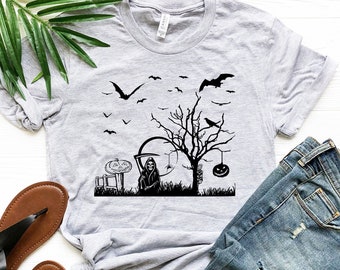 Halloween Little Things Doodles Shirt, Cute Halloween Tee Shirt, Halloween Graphic Shirt, Pumpkin Witch Ghost Spooky Mom Shirt