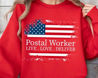 Postal Worker Live Love Deliver Sweatshirt, Postal Worker Hoodie, Postal Carrier Sweater, Postal Sweatshirt, Postman Gift