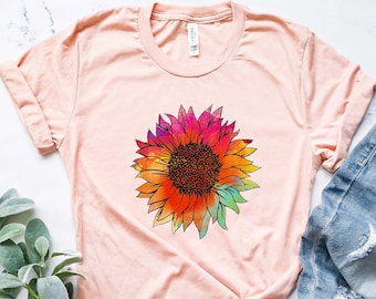 Sunflower Graphic Tee, Vacation Shirt, Sunflower Shirt, Womens Garden Shirt, Funny Sunflower Shirt, Floral Shirt, Plant Sunflower Shirt