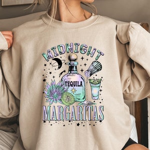 Midnight Margaritas Sweatshirt, Witchy Hoodie, Spooky Sweater, Halloween Sweatshirt, Halloween Gift, Gift For Women