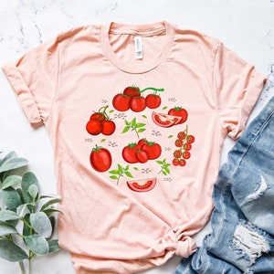 Tomato Shirt Fruit Shirt Botanical Shirt Cottagecore Clothing Vegan Shirt Garden T Shirt Vegetable T Shirt Fruit Tee Aesthetic Clothes