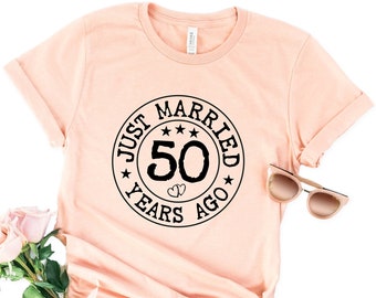 50th Wedding Anniversary Shirts, Parents Tshirt, 50th Wedding tshirt, 50th Anniversary Married Tshirt, 50 Years Custom Shirt, Gift for her