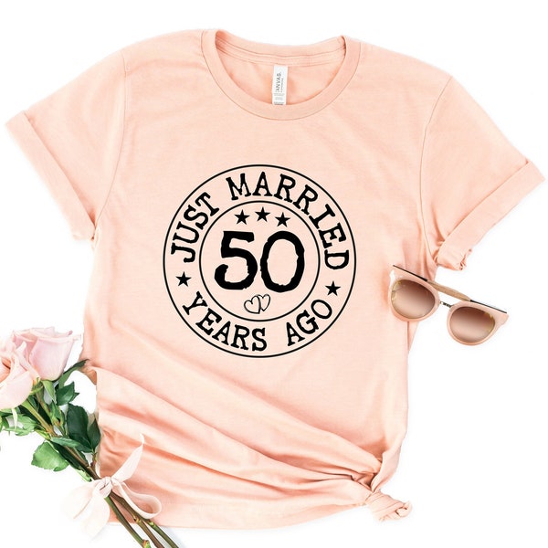 50th Wedding Anniversary Shirts, Parents Tshirt, 50th Wedding tshirt, 50th Anniversary Married Tshirt, 50 Years Custom Shirt, Gift for her