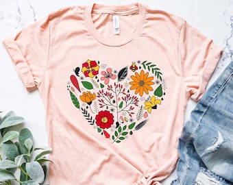 Wildflower Tshirt, Wild Flowers Shirt, Floral Tshirt, Flower Shirt, Gift for Women, Ladies Shirts, Best Friend Gift