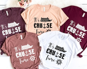 Camiseta "Es hora de crucero", Camiseta de crucero, Camiseta de viaje, Camiseta de vacaciones de verano, Camisetas de crucero familiar, Camiseta de vacaciones en crucero, Camisetas de vacaciones familiares