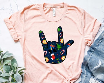 Sign Language Christmas Shirt, Sign Language ASL Shirt, ASL Christmas Shirt, American Sign Language Shirt, Teacher Appreciation