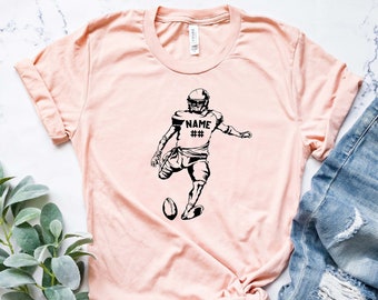Camiseta de fútbol personalizada, camiseta de fútbol, camiseta del día del juego, camiseta de jugador de fútbol, regalo de cumpleaños de fútbol, camiseta de fútbol para niño, camiseta de fútbol para niño