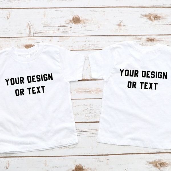 Front and Back Custom Shirt, Personalized Double sided shirt, Front and Back Family Shirt, Double sided birthday shirt, Custom birthday tee