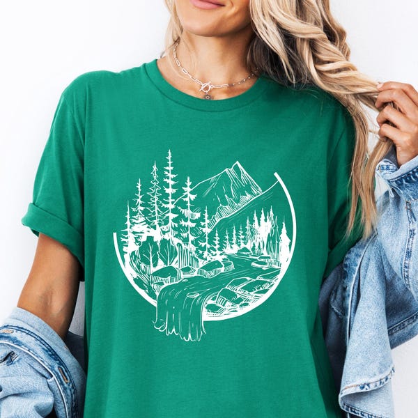 Mountains Tee T-Shirt, Hiking Shirt, Mountain Shirt, Mountains Shirt, Camping Shirt, Nature Shirt, Mountains Calling