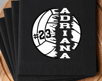 Custom Volleyball Napkins,  Personalized Logo Napkin, Birthday Party Decor, Napkin with Your Design