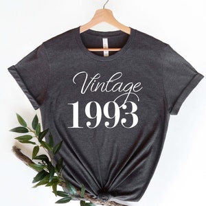 Vintage 1993 Shirt, Est 1993, 30th Birthday, 30th Birthday Gift, 30th Birthday Party, 30th Birthday Shirt, 1993 T-Shirt