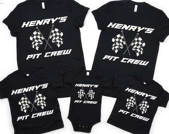 Pit Crew Birthday Shirt, Custom Family Birthday Shirt, Personalized Shirt, Racecar Birthday Shirt, Funny Shirt