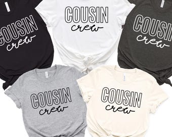 Camiseta de primos personalizable para combinar con la camiseta de viaje de primos, la camiseta del equipo de primos, la camiseta de equipo de campamento, las camisetas de cumpleaños a juego