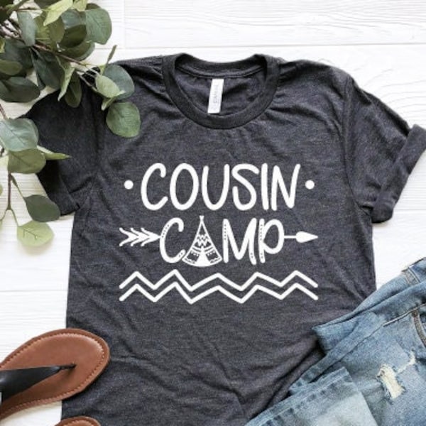 Cousin Camp Shirts Matching Camping T-shirt Men Kids Women Tshirt Boys Girls Toddler Kid Tee Tank Top V-neck Grandma Grandpa Grandparents